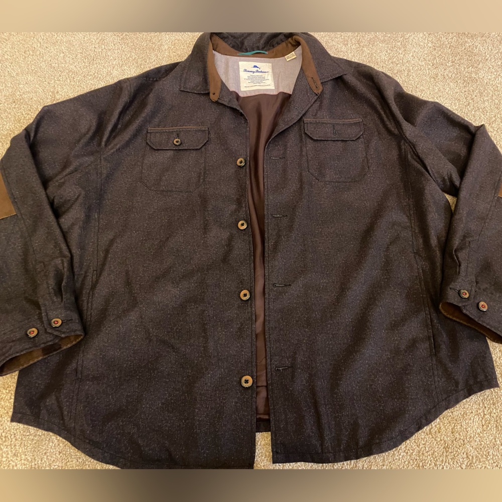 LIKE NEW Tommy Bahama 2XL grey/brown button up